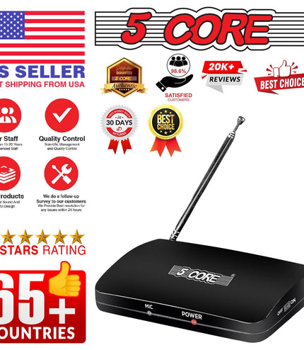 5Core Wireless Microphone Dual Function Wireless - Wired Microphone Microfono Inalambrico-1