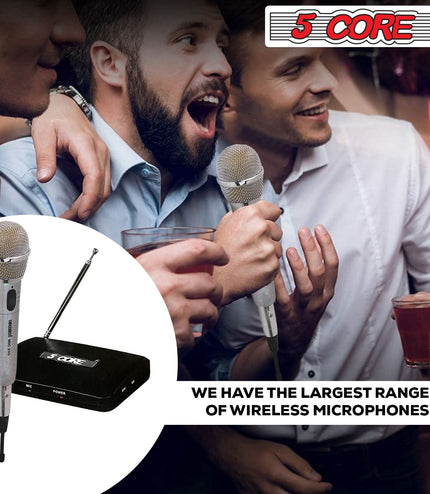 5Core Wireless Microphone Dual Function Wireless - Wired Microphone Microfono Inalambrico-3