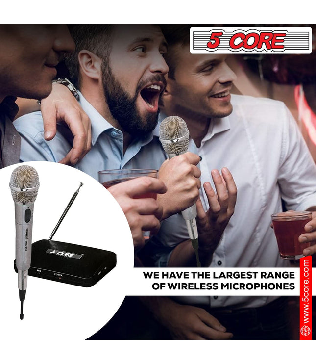 5Core Wireless Microphone Dual Function Wireless - Wired Microphone Microfono Inalambrico-3