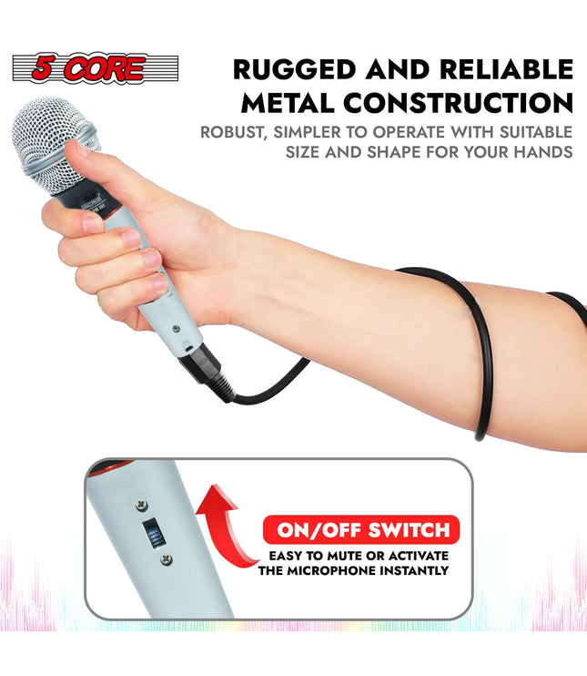 5Core XLR Microphone Dynamic Mic Karaoke Singing Studio Mics Handheld Microfono-2