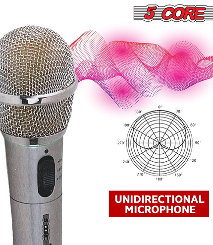 5Core Wireless Microphone Dual Function Wireless - Wired Microphone Microfono Inalambrico-4