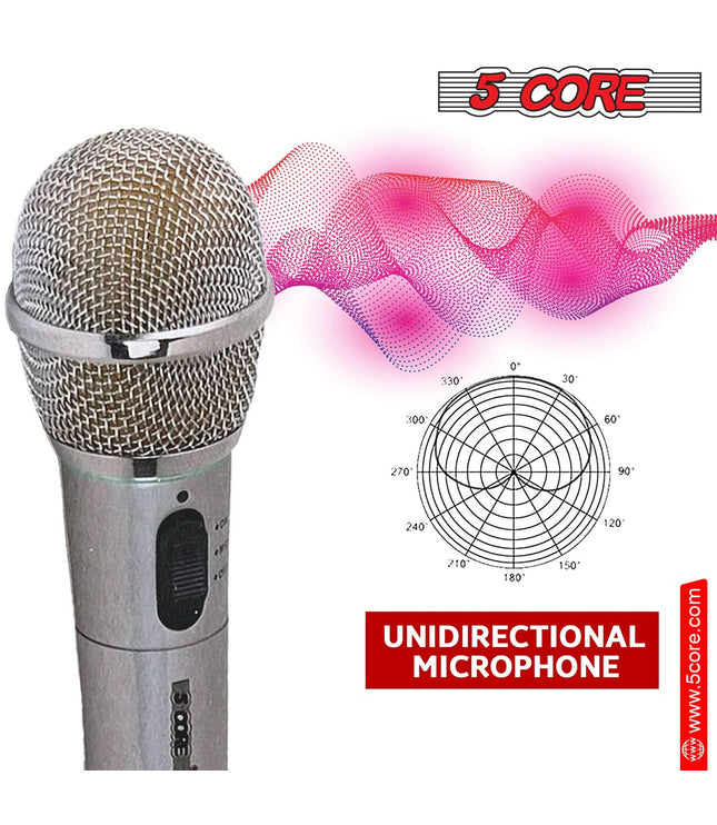 5Core Wireless Microphone Dual Function Wireless - Wired Microphone Microfono Inalambrico-4