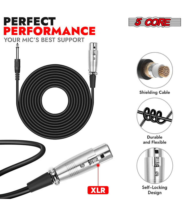 5Core XLR Microphone Dynamic Mic Karaoke Singing Studio Mics Handheld Microfono-3