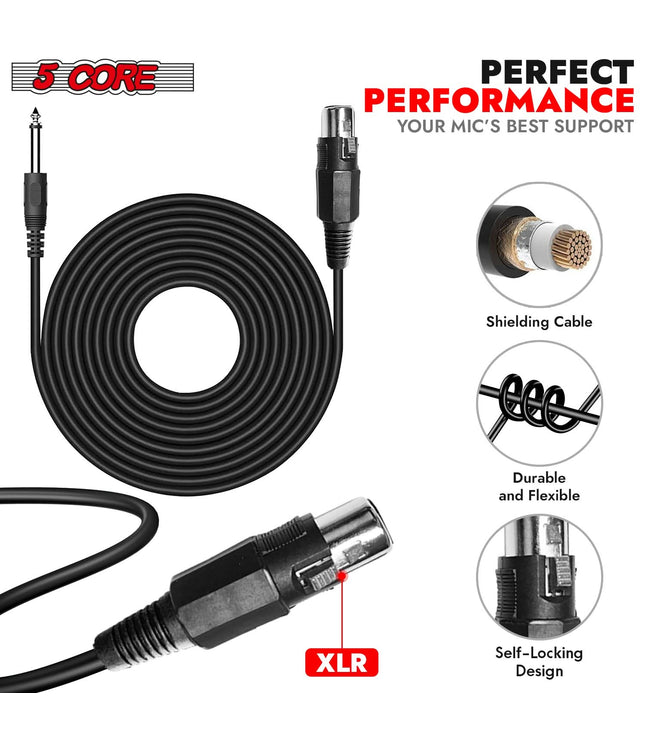 5Core XLR Microphone Dynamic Mic Karaoke Singing Studio Mics Handheld Microfono-3