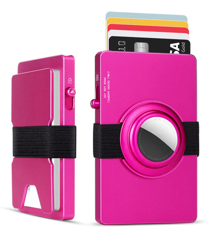 TOYFID All-Aluminum Pop Up Slide Rfid Slim Card Holder Wallet With Airtag Holder-5