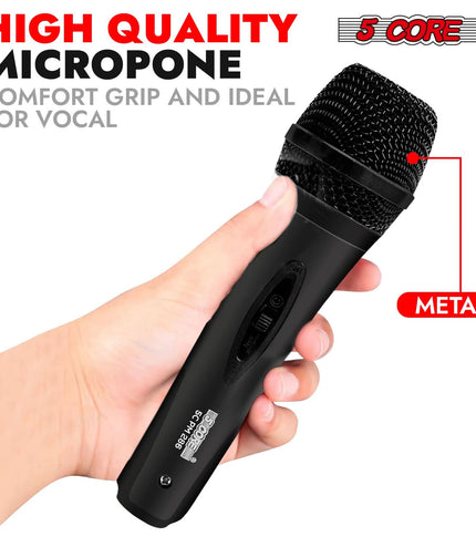 5Core XLR Microphone Dynamic Mic Karaoke Singing Studio Mics Handheld Microfono-4