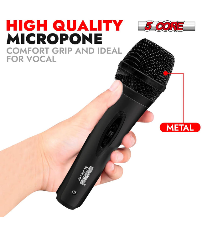 5Core XLR Microphone Dynamic Mic Karaoke Singing Studio Mics Handheld Microfono-4