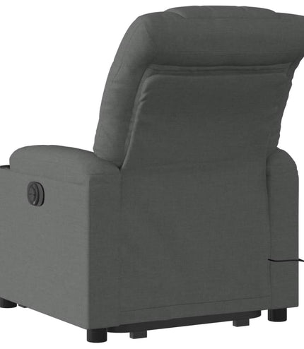 vidaXL Stand up Massage Recliner Chair Dark Gray Fabric-2