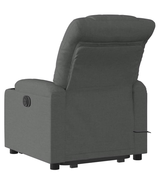vidaXL Stand up Massage Recliner Chair Dark Gray Fabric-2