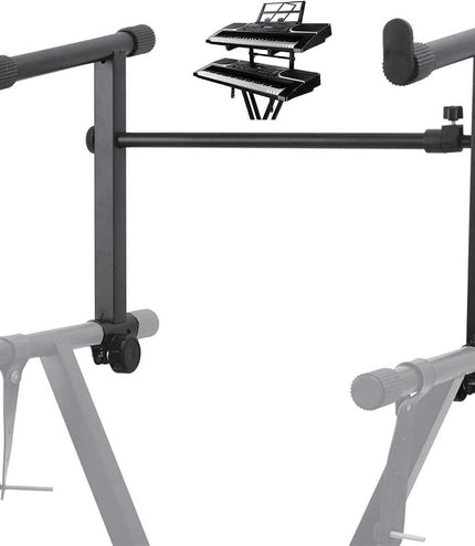 5 Core Keyboard Stand 2 Tier Adjustable Electric Piano Sturdy Foldable Holder-0