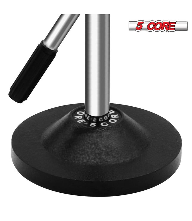 5Core Desktop Mic Stand Universal Desk Microphone Holder Table Top Round Base Stands-4