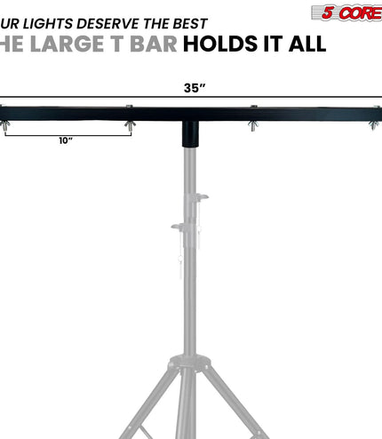 5 Core DJ Lighting T Bar 4 Party Lights 39 Inch Extension Crossbar Tbar Mount w 66 lbs Capacity-1