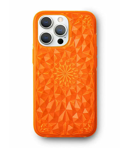 Neon Orange Kaleidoscope iPhone Case-1