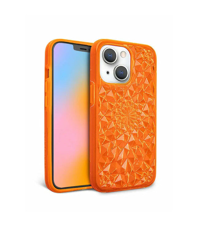 Neon Orange Kaleidoscope iPhone Case-2