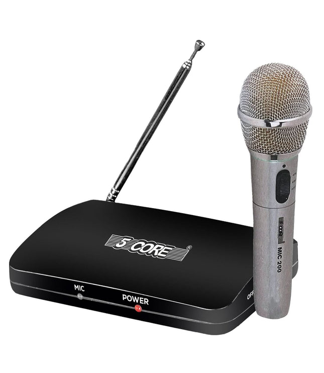 5Core Wireless Microphone Dual Function Wireless - Wired Microphone Microfono Inalambrico-0