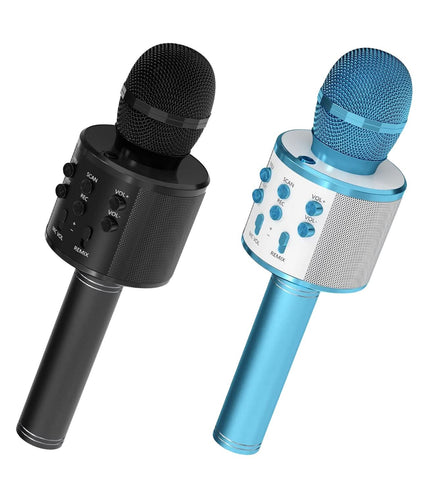5Core Wireless Karaoke Microphone Bluetooth Mic Portable Handheld Microfonos Inalambricos BLACK & BLUE-0