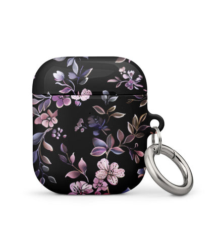 Black Floral Case for AirPods-0