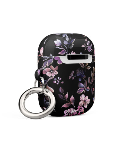 Black Floral Case for AirPods-3