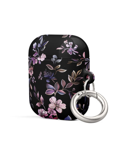 Black Floral Case for AirPods-1