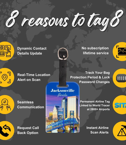 Smart Bag Security Tag - Jacksonville FL [Pack 2]-3